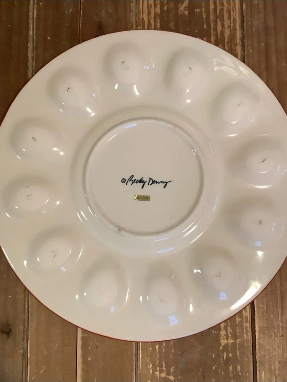 Chicken Egg Serving Platter – Black and Red